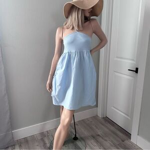 Zara Light Blue Dress with pockets Size Small